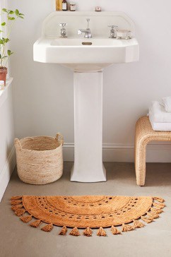 Add Texture With A Crocheted Bathroom Mat