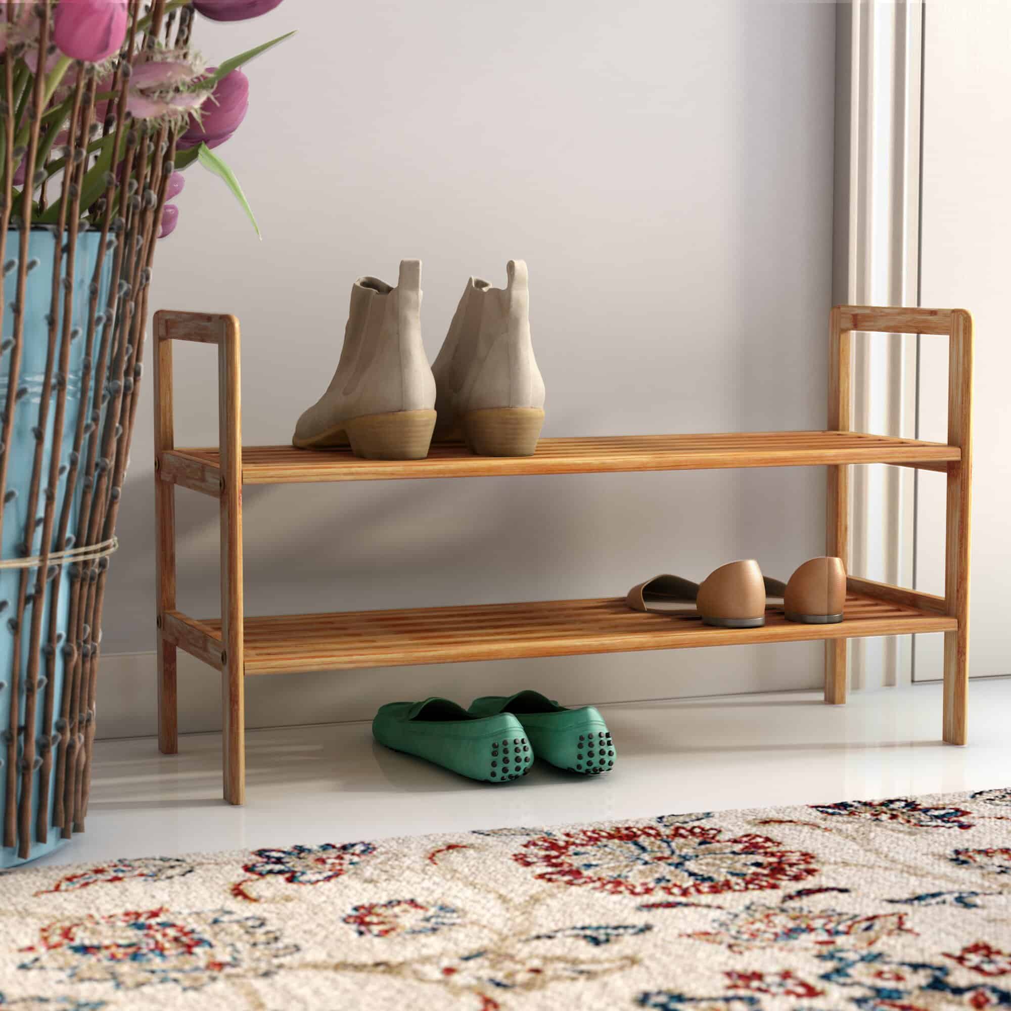 Opt-In for a Simple but Elegant Bamboo Shoe Rack