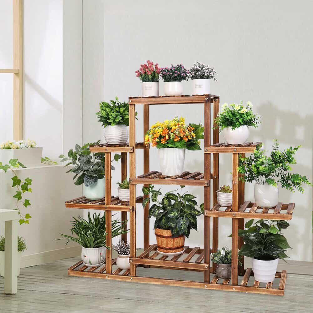 A Multi-Tier Planter Will Create a Beautiful Indoor Garden in Your Living Room