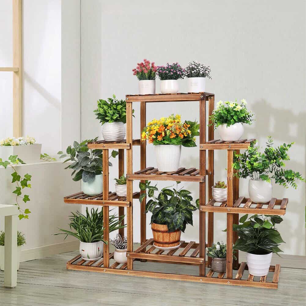 A Multi-Tier Planter Will Create A Beautiful Indoor Garden In Your Living Room