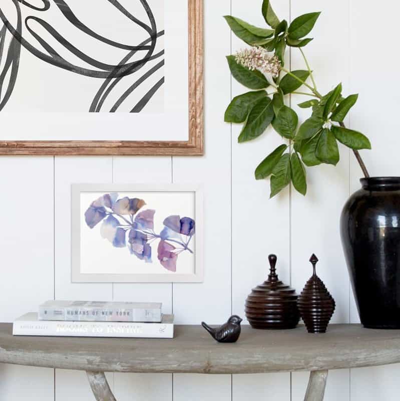 Add Some Subtle Elegance to Your Glam Room With a Ginkgo Painting