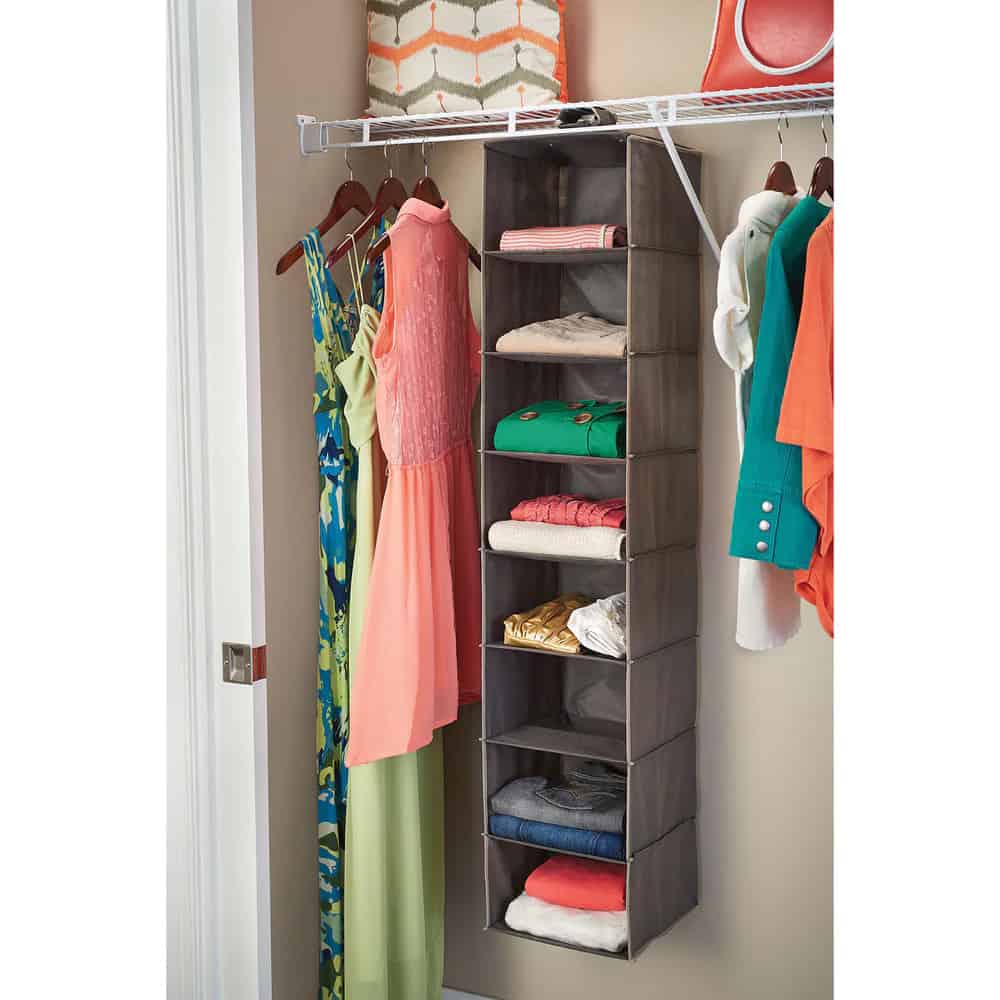 Use A Hanging Closet Organizer For Easy Installation