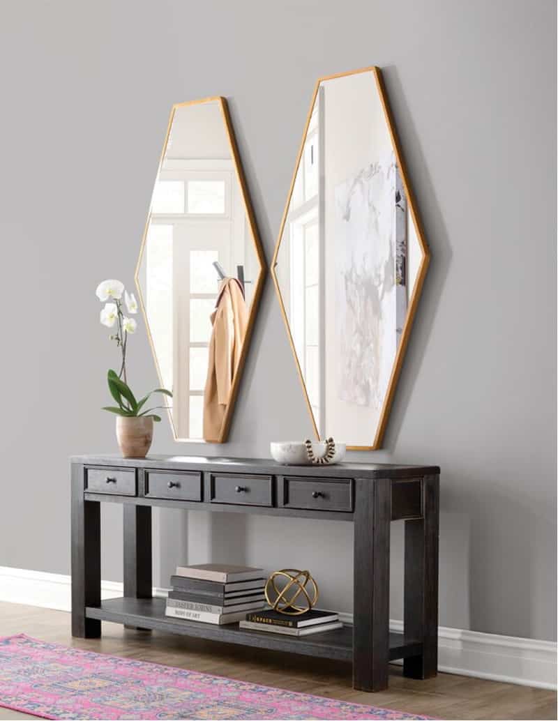 Install A Pair Of Hexagonal Mirrors