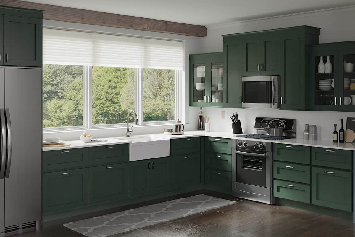 Green Kitchen Cabinets