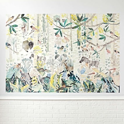 Bring the Jungle Home with a Birch Forest Mural