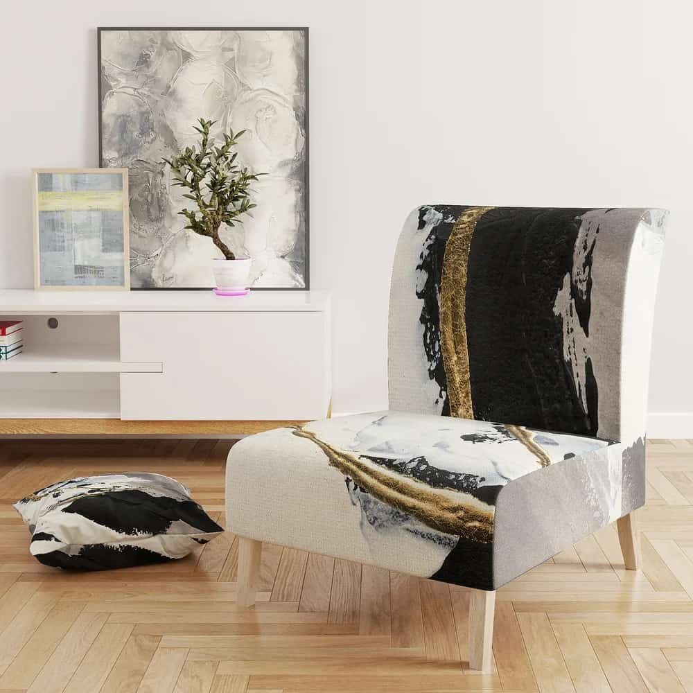 Add An Artsy Abstract Chair For A Showstopping Glam Room
