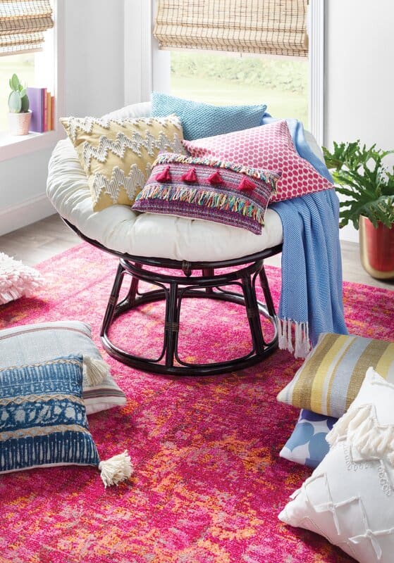 Tufted Papasan Boho Chair