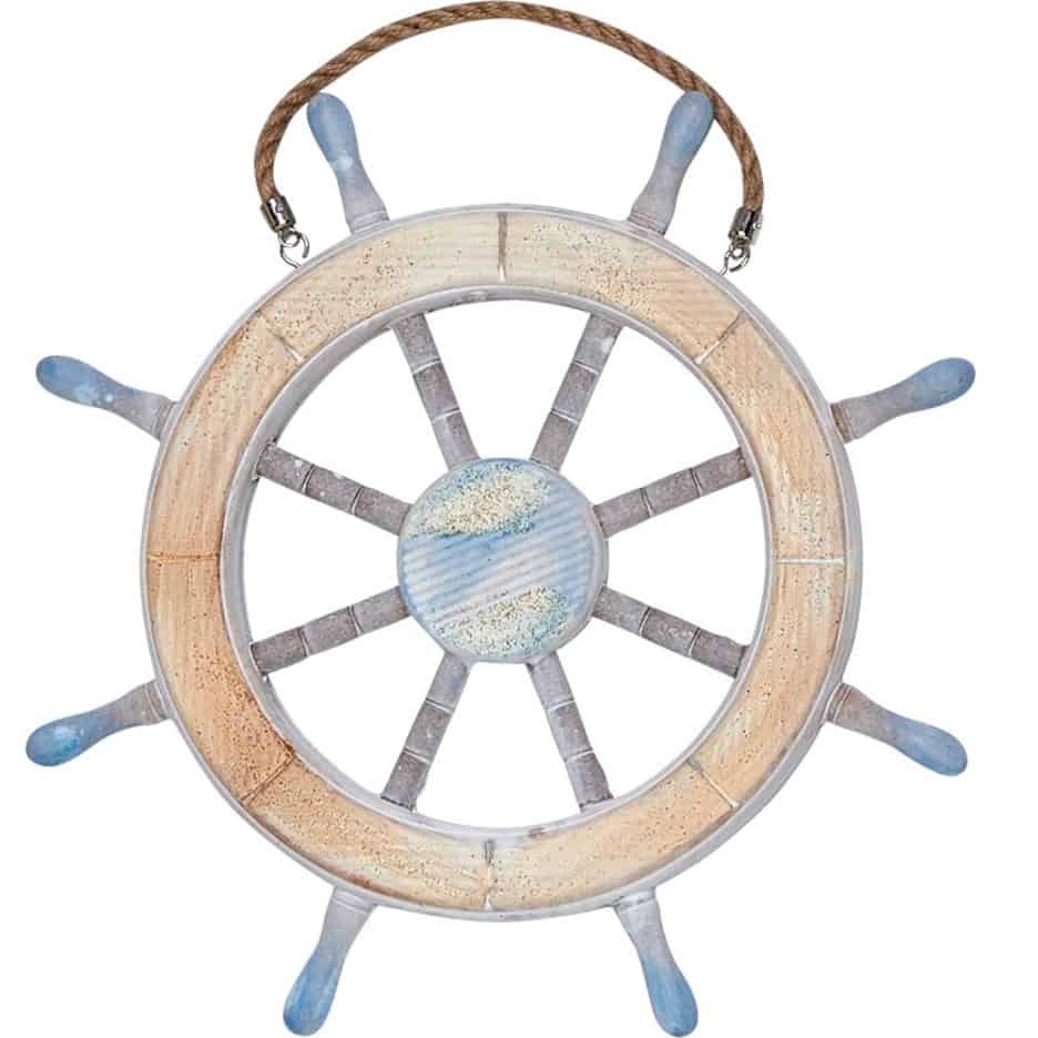 Decorate With A Nautical Wooden Ship Wheel
