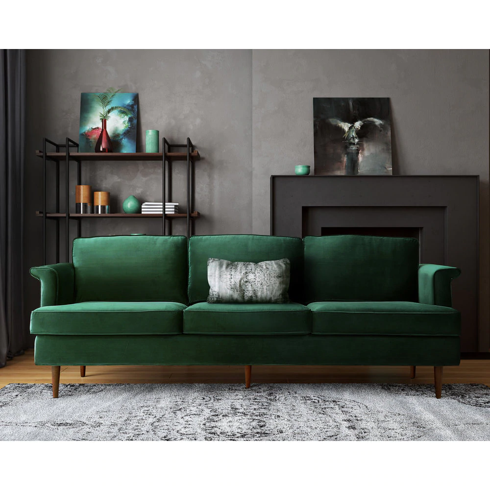 Go For Glam With An Emerald Green Couch