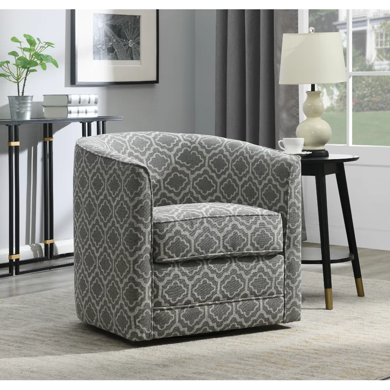Add An Elegant Touch With A Patterned Swivel Chair