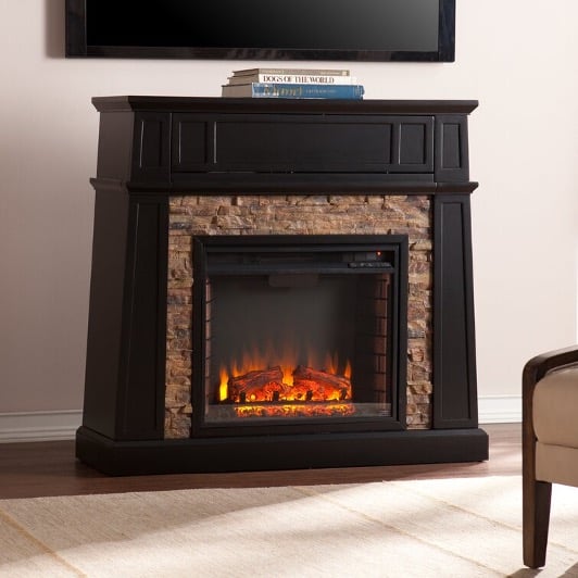 Experiment With Tilted Lines By Installing This Unique Mid-Century Brick Fireplace