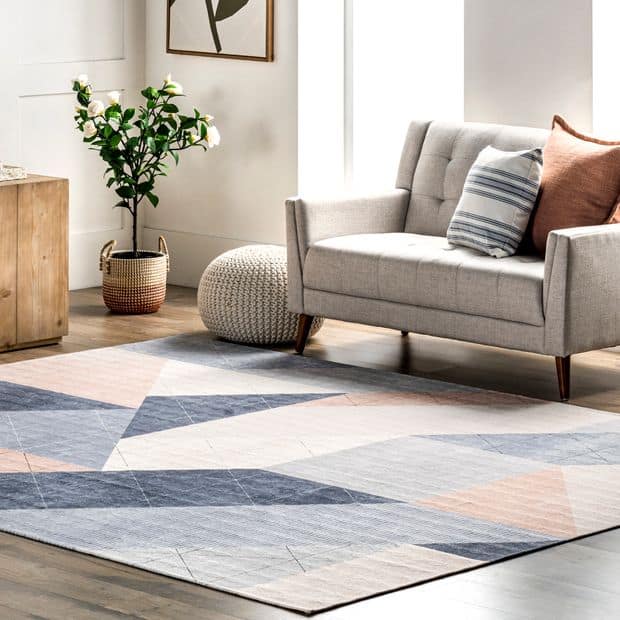 Washable Contemporary Area Rug