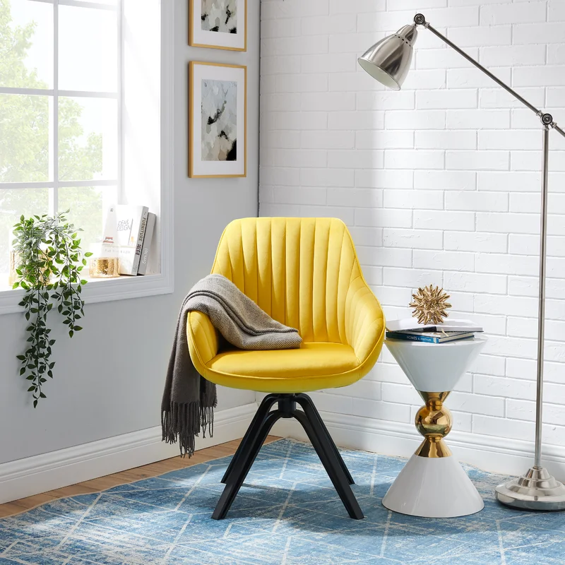 Add Some Cheer With A Yellow Swivel Chair