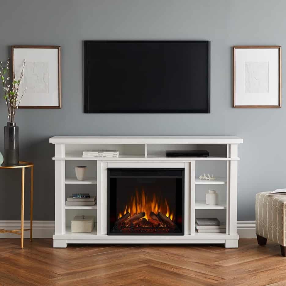 Opt For A White Belford With Fireplace Included
