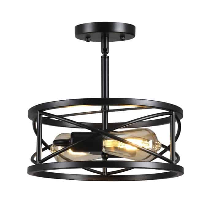 Install A Caged Drum Overhead Light