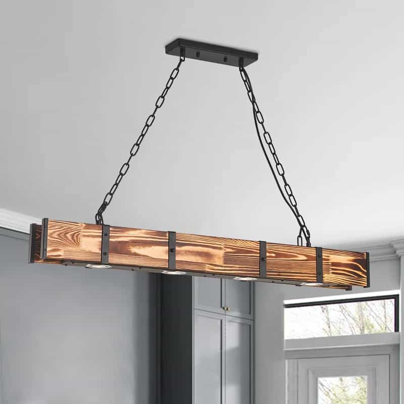 Go For Farmhouse Style With A Barn Door-Like Lighting Fixture