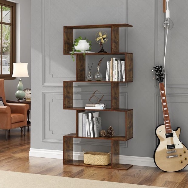 Decorate With An Abstract Geometric Bookcase