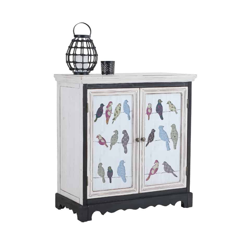 Decorate With This Bird-Themed Laundry Room Cabinet