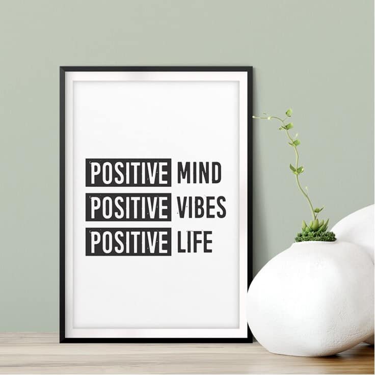 Spread Positivity With Some Minimalist Textual Art