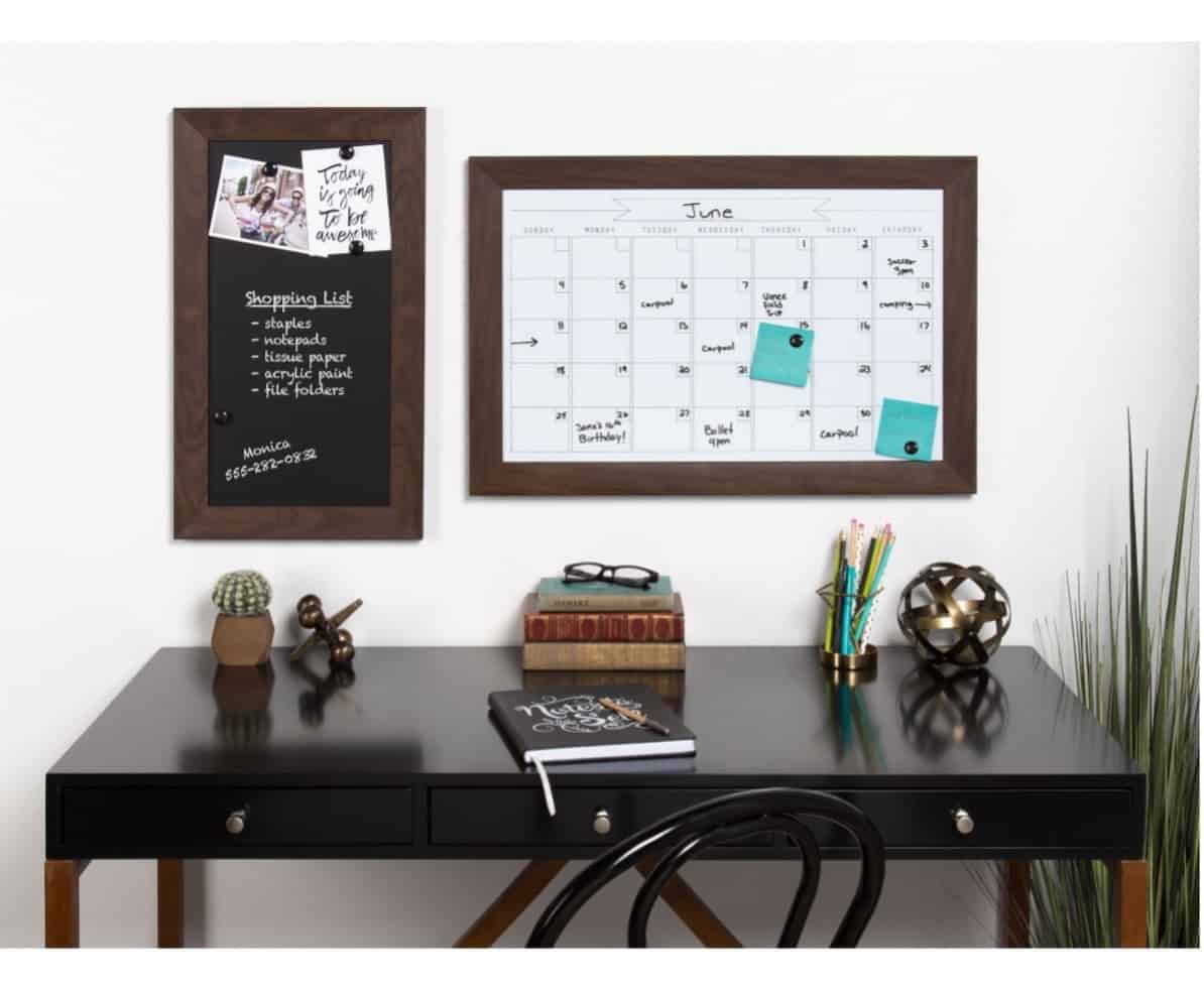 Install A Framed Magnetic Dry Erase Monthly Calendar Board Set