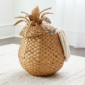 Hide Dirty Laundry Within A Pineapple Rattan Basket