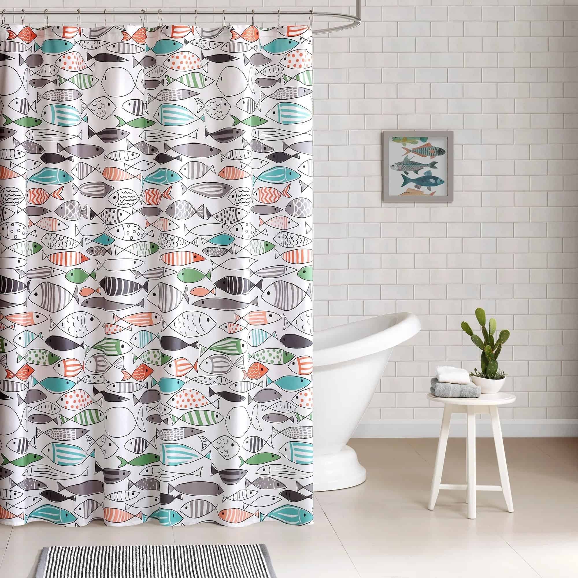 Create A Pop Of Color With Shower Curtains