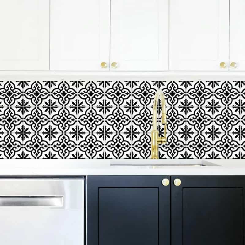 Mix Modern And Boho Style With A Contrasting Backsplash