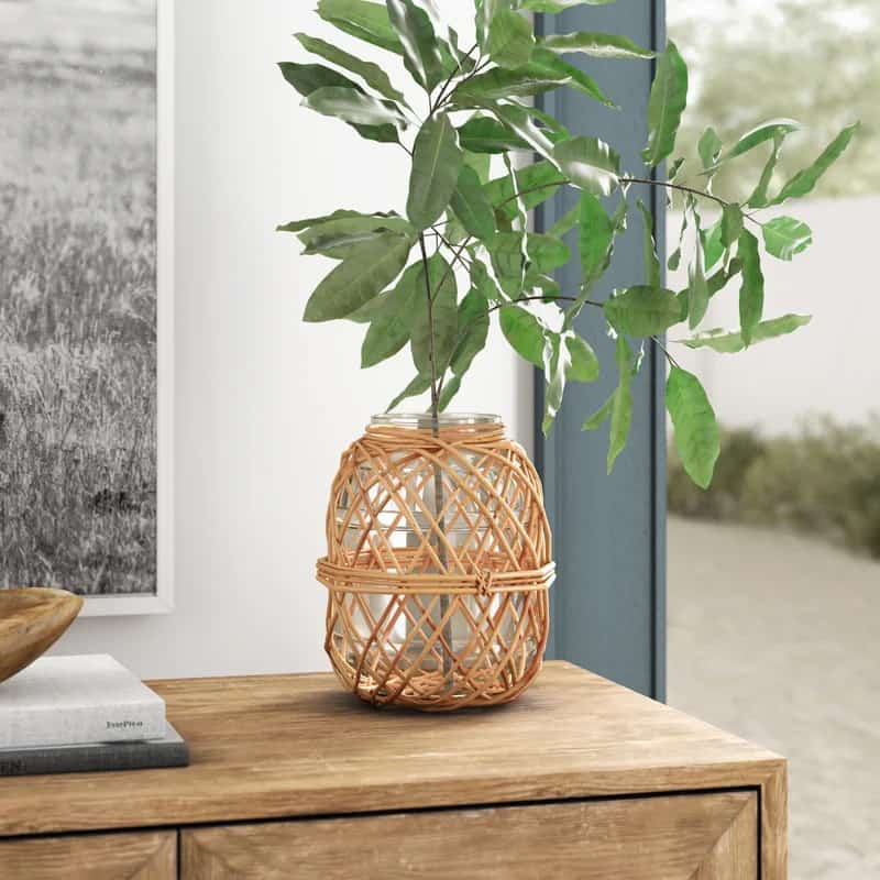 Surround Nature With Nature Using A Wicker Vase