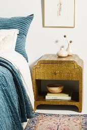 Decorate With A Hand-Embossed Lotus Boho Bedside Table