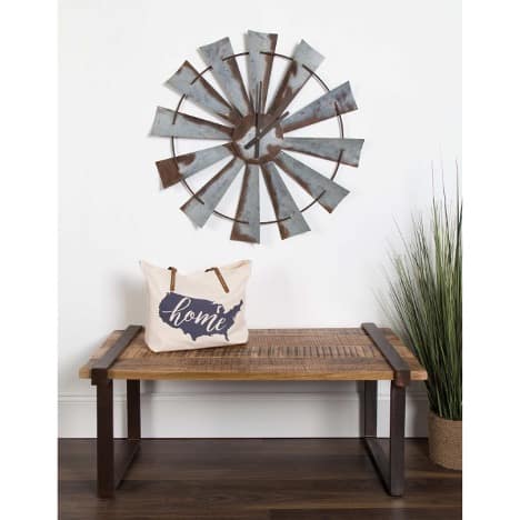 Tell The Time With An Oversized Windmill Metal Clock