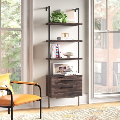 Go All-Out With A Rustic Ladder Bookcase