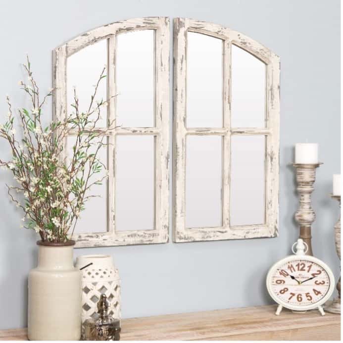 Introduce A Rustic Barnhouse Door Mirror Set