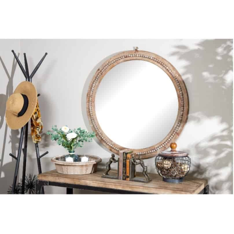 Invest In A Rounded Wooden Mirror