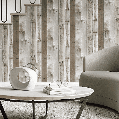 Give Your Walls A Rustic Makeover With Weathered Wood Wallpaper!