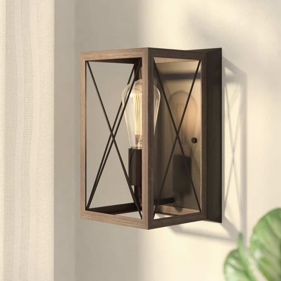 Opt For A Barnyard, Flush-Mounted Sconce