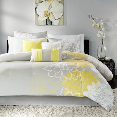 11 Modern Grey And Yellow Bedroom
